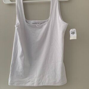 NWT Sz L Abercrombie White Tank Top